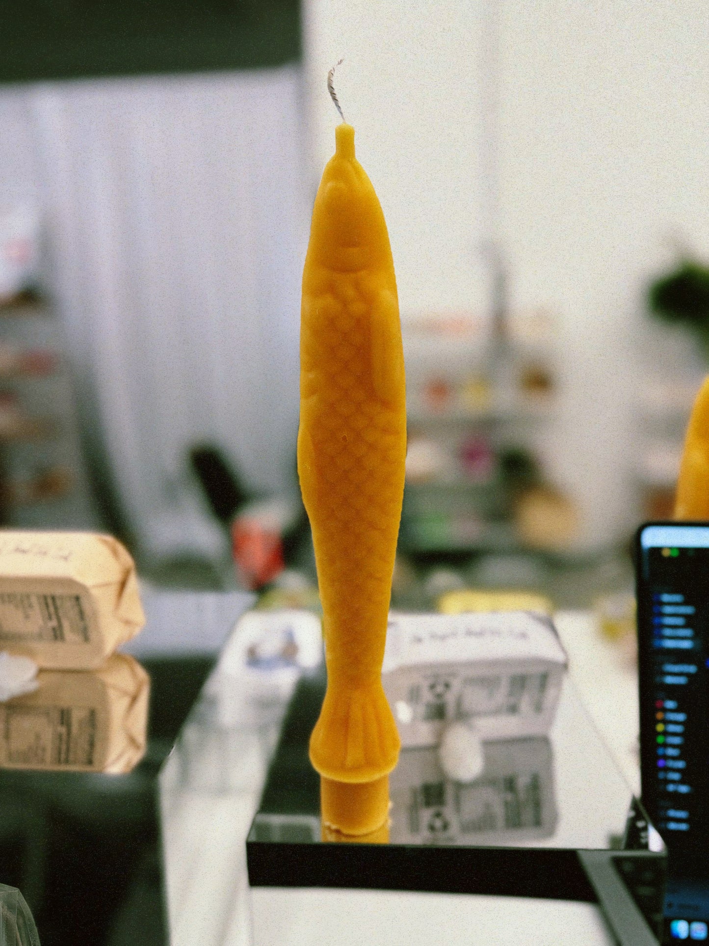FISH STICKS - Fish Shaped, Beeswax, Taper Candles