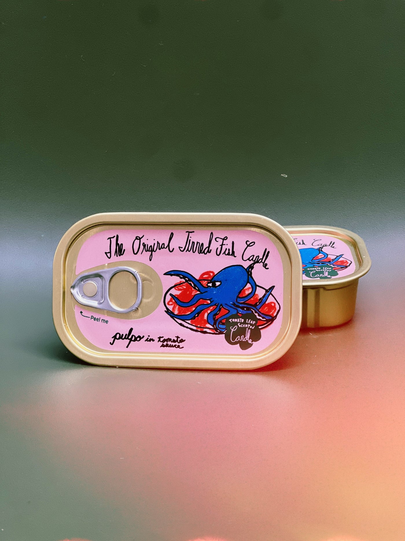 Tinned Fish Candle - Pulpo in Tomato Sauce (Tomato Leaf Scented)