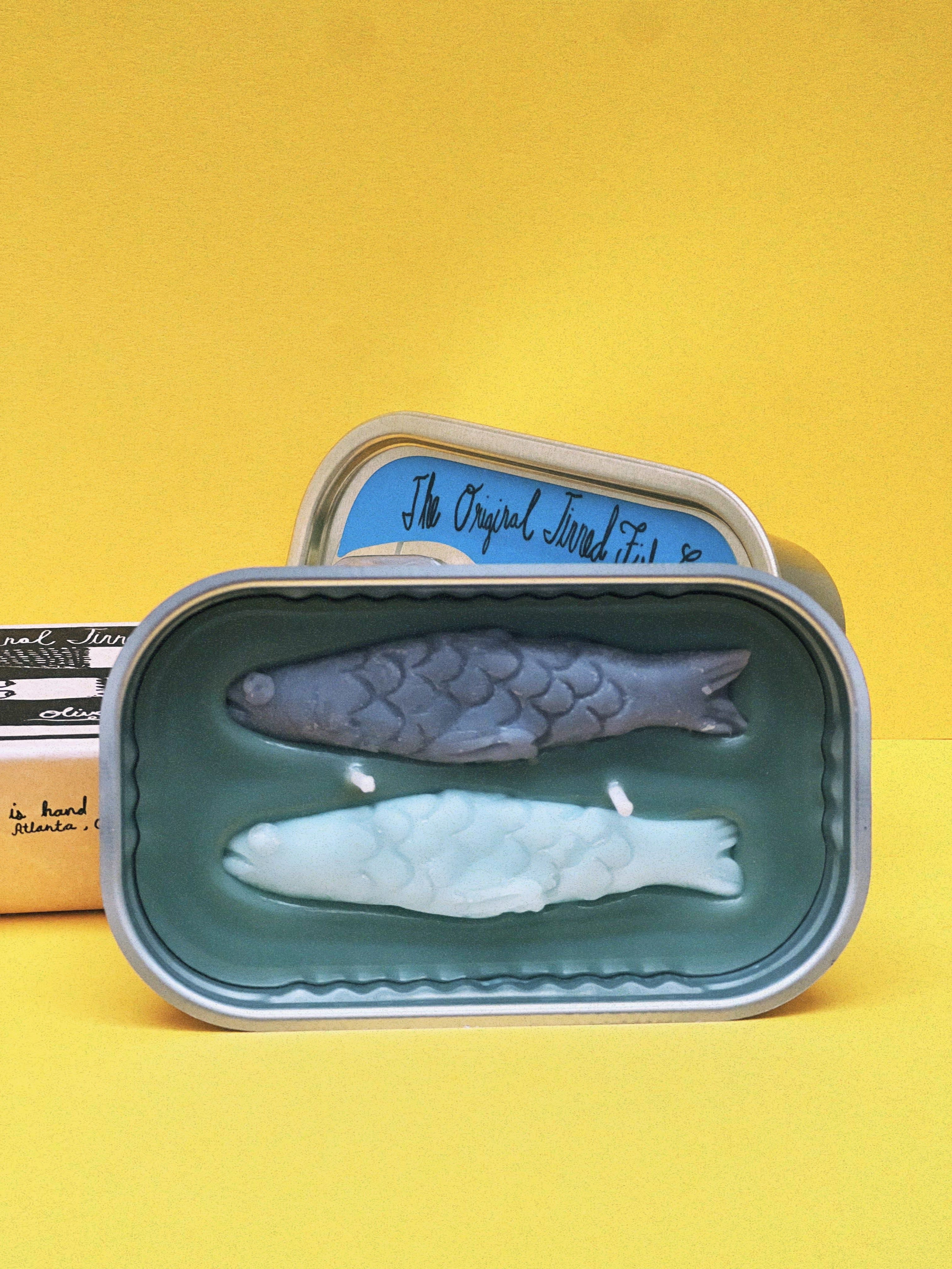 Tinned Fish Candle - Olive Oil and Sea Salt (Ocean Breeze Scented)