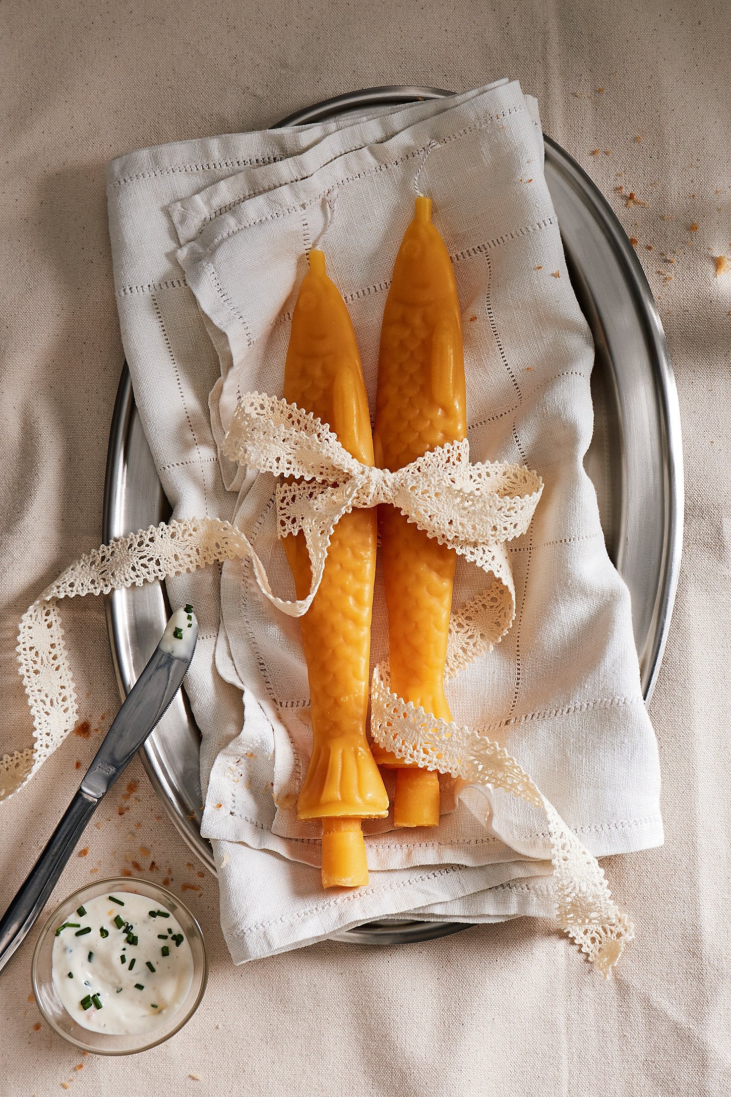 FISH STICKS - Fish Shaped, Beeswax, Taper Candles