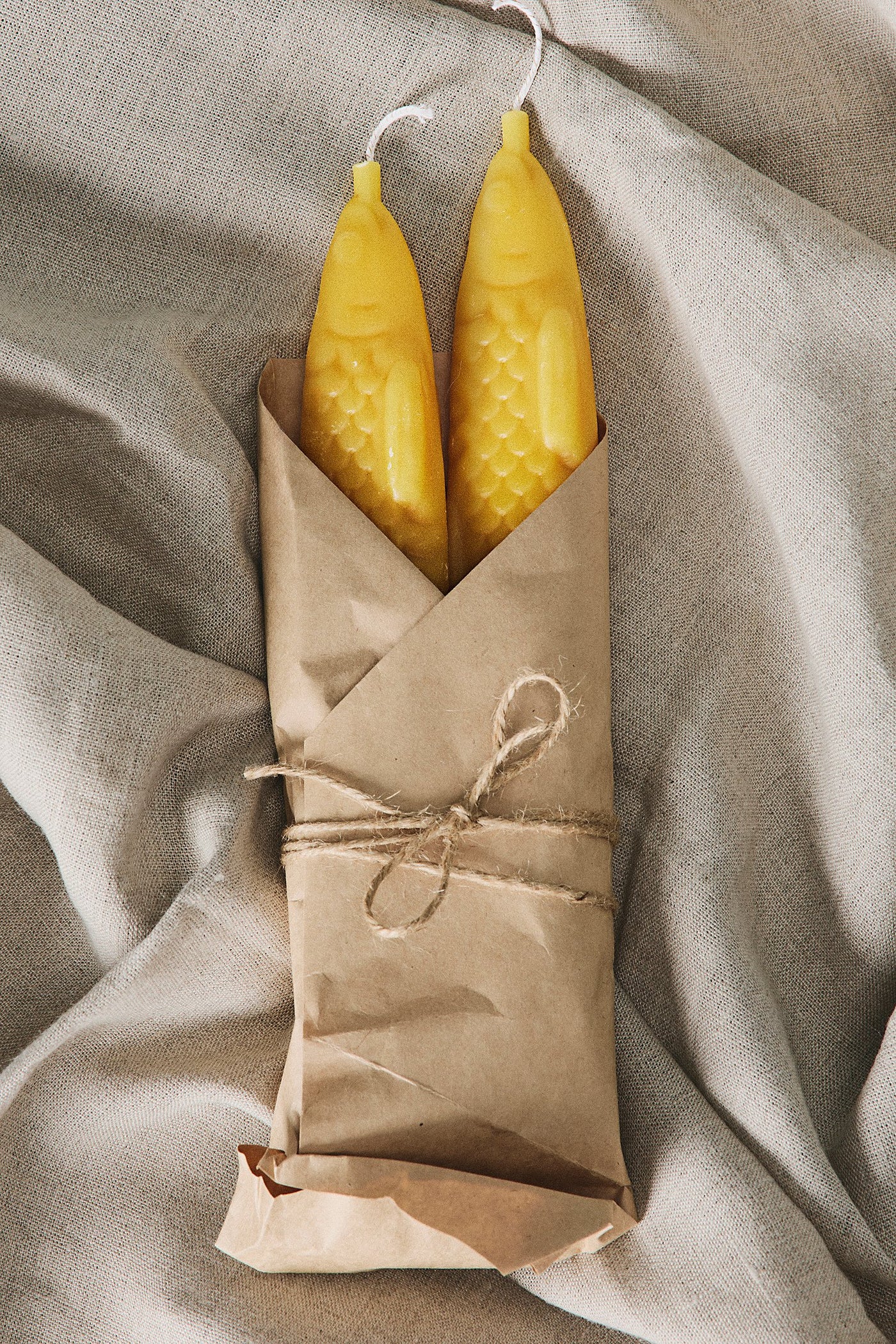 FISH STICKS - Fish Shaped, Beeswax, Taper Candles