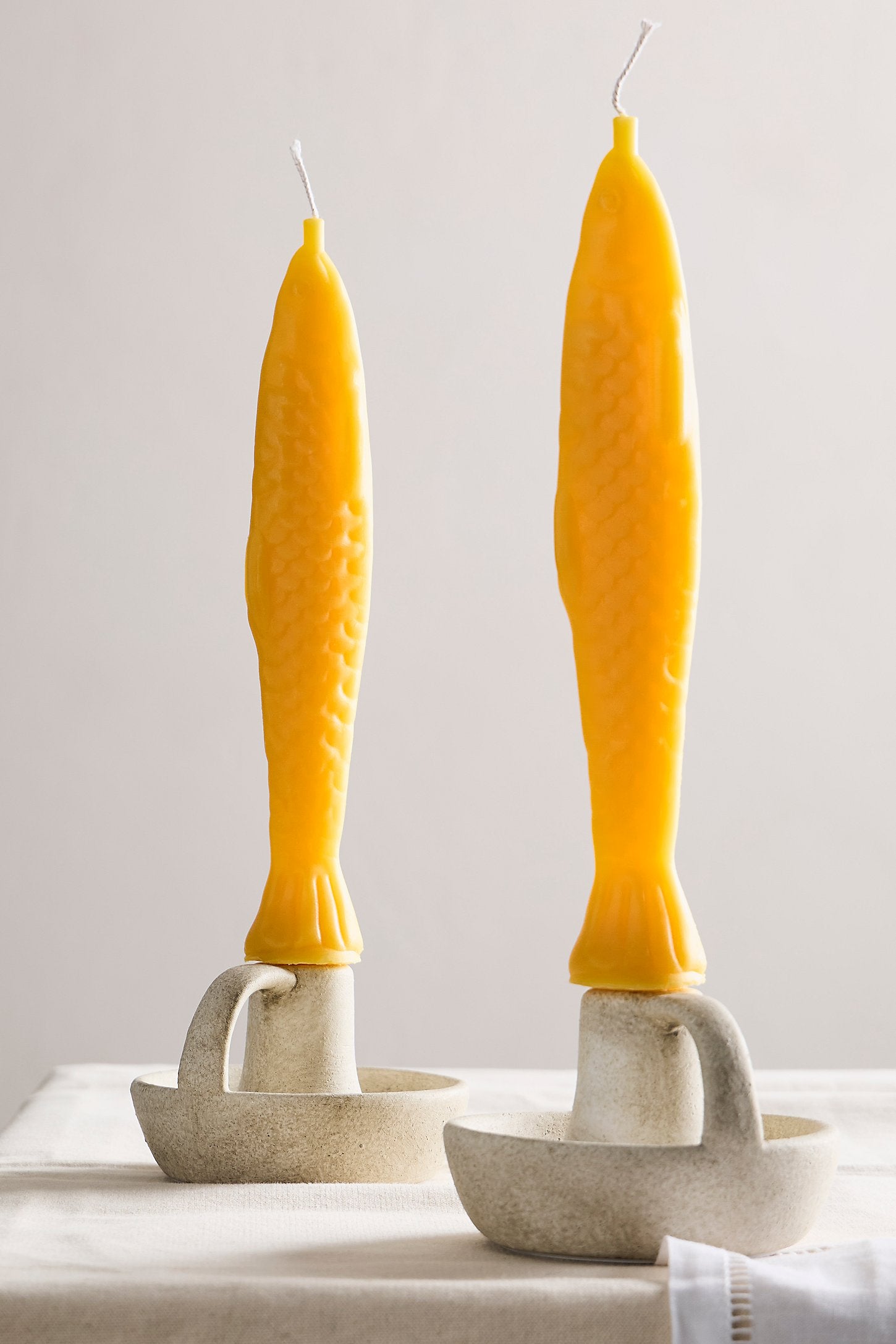 FISH STICKS - Fish Shaped, Beeswax, Taper Candles