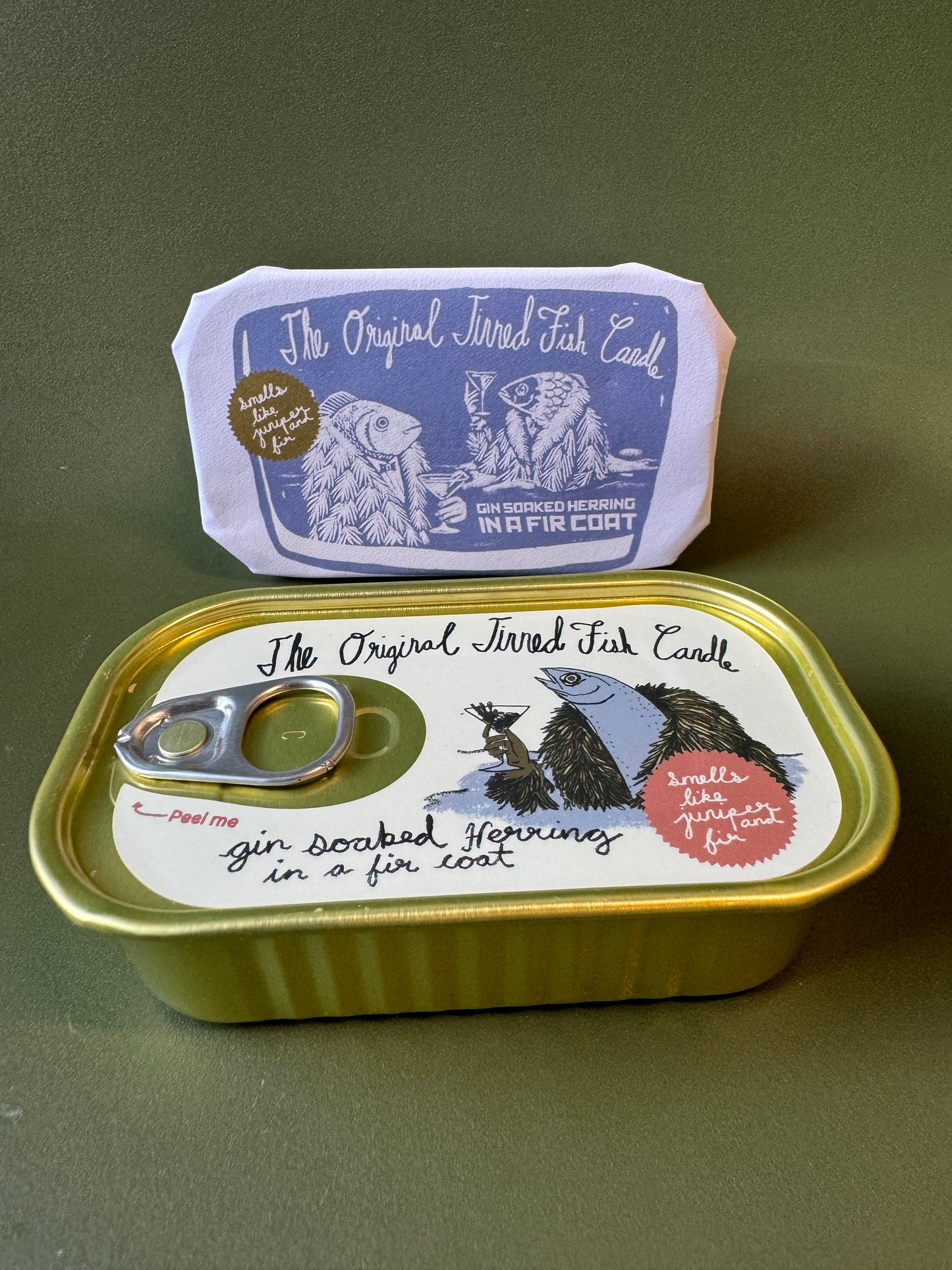 Tinned Fish Candle - Juniper and Fraser Fir