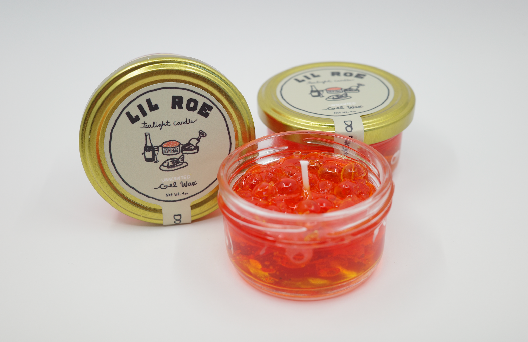 "Lil Roe" Gel Wax Caviar Tealight Candle